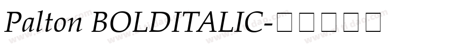 Palton BOLDITALIC字体转换